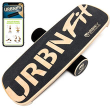 Load image into Gallery viewer, URBNFit Wooden Balance Board Trainer - Wobble Board for Skateboard, Hockey, Snowboard &amp; Surf Training - Balancing Board w/ Workout Guide to Exercise and Build Core Stability﻿
