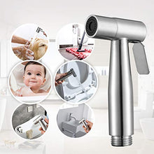 Load image into Gallery viewer, Arofa Handheld Bidet Sprayer for Toilet-Adjustable Water Pressure Control with Bidet Hose for Feminine Wash, Stainless Steel Brushed Nickel Cloth Diaper Bidet Toilet Sprayer for Baby Wash
