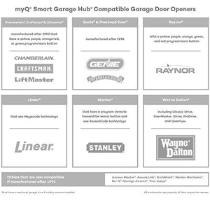 MyQ Smart Garage Door Opener Chamberlain MYQ-G0301 - Wireless & Wi-Fi enabled Garage Hub with Smartphone Control, 1 Pack, Black
