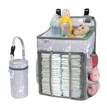 Load image into Gallery viewer, Selbor Baby Nursery Organizer and Diaper Caddy, Hanging Diaper Stacker Storage for Changing Table, Crib, Playard Wall for Newborn Boys Girls (Star Elephant, Bottle Cooler Included)
