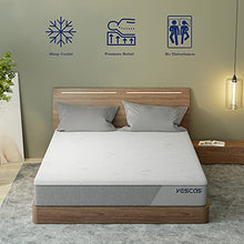 Load image into Gallery viewer, Queen Mattress, Kescas 8 Inch Gel-Infused Memory Foam Queen Size Mattress for Cool Sleep &amp; Pressure Relief, Medium-Firm Feel with Motion Isolation, Bed in a Box, 100-Night Trial
