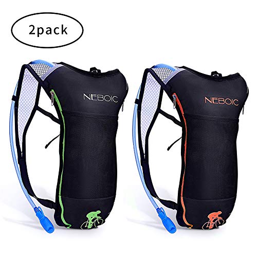Load image into Gallery viewer, Neboic 2Pack Hydration Backpack Pack with 2L Hydration Bladder - Lightweight Water Backpack Keeps Water Cool up to 4 Hours with Big Storage for Kids Women Men Hiking Cycling Camping Music Festival