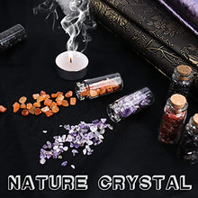 Load image into Gallery viewer, Consine A Set of 49 Different Crystal Gemstones in Glass Bottles, Chip Crystal Natural Reiki Healing Tumbled Stones Random Stuff Witchcraft Crystals for Meditation Therapy
