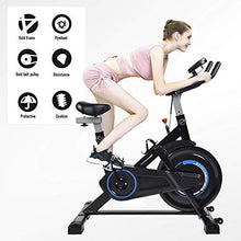 Load image into Gallery viewer, ARTETHYS Indoor Cycling Bike Belt Drive Stationary Bicycle Exercise Bikes with Monitor Display for Home Cardio Workout Bike Training
