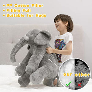 HOMILY Stuffed Elephant Plush Animal Toy 24 INCH