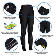 Load image into Gallery viewer, Women Weight Loss Hot Neoprene Sauna Sweat Pants with Side Pocket Workout Thighs Slimming Capris Leggings Body Shaper (Full Length Black, 2XL)
