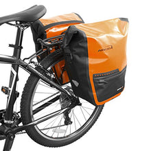 Load image into Gallery viewer, Ibera Bike Pannier Bag - PakRak Clip-On Quick-Release Waterproof Bicycle Panniers (Pair) (ORANGE)
