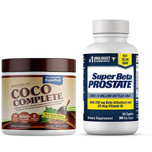 Load image into Gallery viewer, Super Beta Prostate Supplement for Men &amp; Coco Complete Chocolate Superfood Powder - Reduce Bathroom Trips Day &amp; Night, Support a Healthy Prostate + Promote Healthy Energy Levels &amp; Immune System
