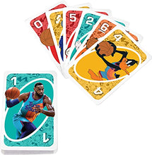 Load image into Gallery viewer, UNO Space Jam: A New Legacy Themed Card Game Featuring 112 Cards with Movie Graphics, Kid, Movie &amp; Sports Fan Gift Ages 7 Years &amp; Older.

