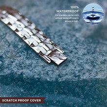 Load image into Gallery viewer, IONICO Magnetic Bracelet for Men and Women | Stress &amp; Pain Healing Product | Alternative Blood Pressure and Circulation Medicine | Balance Therapy for Wellness and Strength (Silver)
