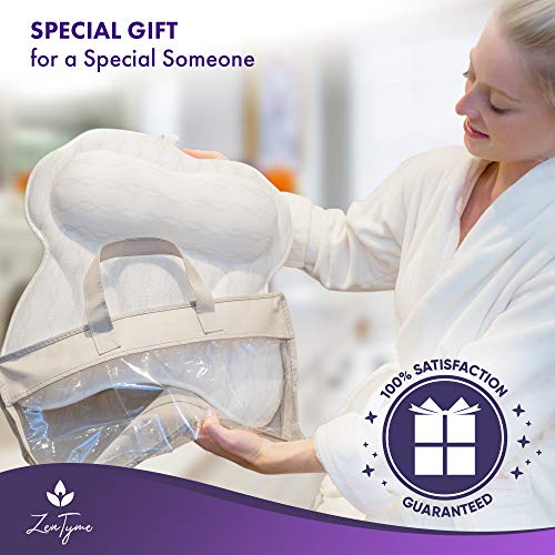 Load image into Gallery viewer, Bath Pillow Luxury Bathtub Pillow, Ergonomic Bath Pillows for Tub Neck and Back Support, Bath Tub Pillow Rest 3D Air Mesh Breathable Bath Accessories for Women & Men, Spa Pillow, Powerful Suction Cups