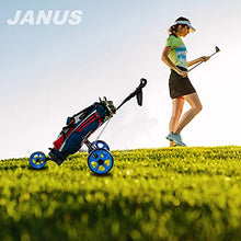 Load image into Gallery viewer, Janus Golf Push Cart, Golf cart for Golf Bag，Golf Pull cart for Golf Clubs, Golf Push carts 3 Wheel Folding, Golf Accessories for Men Women，Golf cart Accessories，Ideal for Golf Clubs
