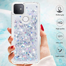 Load image into Gallery viewer, Dzxouui for T-Mobile Revvl 4 Plus Case,TCL Revvl 4 Plus Case(Not Fit Revvl 5G) Girls Women TPU Clear Cover Moving Quicksand Glitter Protective Cute Phone Cases for T-Mobile Revvl 4 Plus(Silver)
