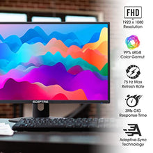 Load image into Gallery viewer, Sceptre 24&quot; Professional Thin 75Hz 1080p LED Monitor 2x HDMI VGA Build-in Speakers, Machine Black (E248W-19203R Series)
