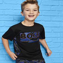 Load image into Gallery viewer, The Children's Place Boys' Short Sleeve Graphic Mesh Performance Top, Black, Medium
