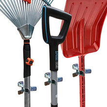 Load image into Gallery viewer, MANOKY Shovel Holder Wall Mount Outdoor 10 Pack - Garden Yard Tool Organizer for Garage - Shed Organizers and Storage Hooks - Rake Rack - Tool Holder and Hanger - Hardware Included
