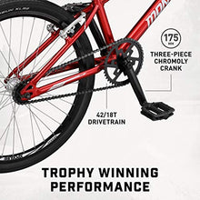 Load image into Gallery viewer, Mongoose Title 24 BMX Race Bike with 24-Inch Wheels in Red for Beginner or Returning Riders, Featuring Lightweight Tectonic T1 Aluminum Frame and Internal Cable Routing
