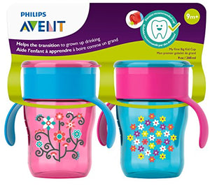 Philips Avent My Natural Drinking Cup 9oz, 2pk, Pink/Blue, SCF782/56