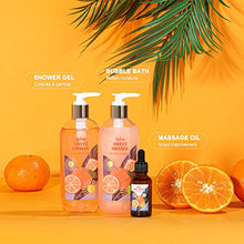 Load image into Gallery viewer, Gift Baskets for Women, Gift Set for Women-BFFLOVE Sweet Orange Spa Bath Gifts, 10 Pc Bath Spa Kit Includes Bath Salt, Massage Oil, Bubble Bath, Spa Tote Bag. Best Women Gifts for Birthday &amp; Party
