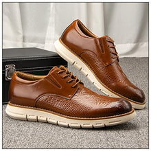 Load image into Gallery viewer, JITAI Men's Casual Oxford Dress Shoes Lace Up Business Fashion Shoes for Men, Brown/01, 9 US
