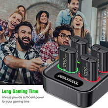 Load image into Gallery viewer, BEBONCOOL Charger for Xbox One Controller Battery Pack, with 4 x 1200mAh Rechargeable Xbox One Battery Charger Charging Kit for Xbox One, Xbox One X, Xbox One S, Xbox One Elite Controllers
