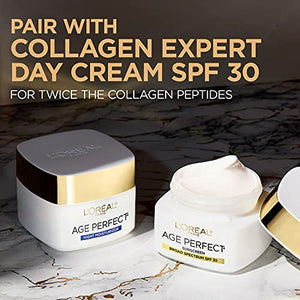 L'Oreal Paris Age Perfect Collagen Expert Night Moisturizer, Anti-Sagging & Even Tone, Retighten, Rehydrate and Firm Maturing Skin, 2.5 Oz