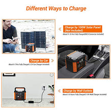 Load image into Gallery viewer, Portable Camping Generator, 330W/78000mAh Portable Power Station, CPAP Battery Power Supply,Solar Generator with110V AC, 12V/10A DC,QC3.0 &amp;TypeC, Wireless Charger,SOS Light for Travel Home Emergency
