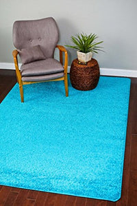 Turquoise Shag 6'5x9'2 Area Rug Carpet Large New