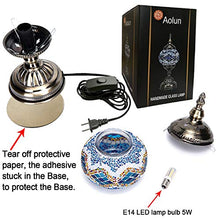 Load image into Gallery viewer, Mosaic Lamp-Handmade Turkish Mosaic Table Lamp with Mosaic Lantern,Bronze Base,Unique Table Lamp for Room Decoration

