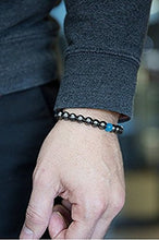 Load image into Gallery viewer, Believe London Hematite Magnetic Therapy Bracelet with Jewelry Bag &amp; Meaning Card | Strong Elastic | Precious Natural Stones Healing
