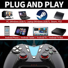Load image into Gallery viewer, PC Steam Game Controller, IFYOO ONE Pro Wired USB Gaming Gamepad Joystick Compatible with Computer/Laptop(Windows 10/8/7/XP), Android(Phone/Tablet/TV/Box), PS3 - [Black&amp;Silver]
