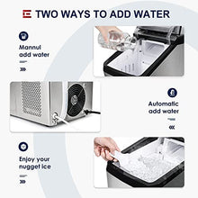 Load image into Gallery viewer, Euhomy Nugget Ice Maker Countertop, Ice Maker 26lb/Day, Self-Cleaning &amp; Auto Water Refill Pellet ice Maker, Sonic Ice Maker for Home/Kitchen/Office.
