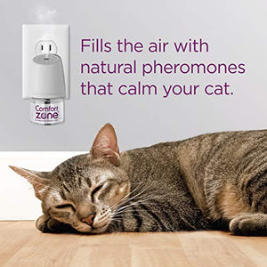 Comfort Zone Cat Calming Diffuser Kit, Cat Pheromone, 3 Diffusers and 6 Refills-48ml, New Formula