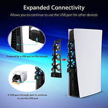Load image into Gallery viewer, NexiGo PS5 Accessories Holiday Bundle, DualSense Controller Charger Special Edition, PS5 Cooling Fan with LED Light, Horizontal Stand for Disc &amp; Digital Edition
