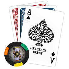 Load image into Gallery viewer, Brybelly King’s Casino Premium Poker Chip 14-Gram Heavyweight Clay Composite – Pack of 50 ($100 Black)
