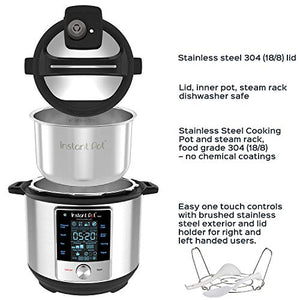 Instant Pot Max Pressure Cooker 9 in 1, Best for Canning with 15PSI and Sterilizer, 6 Qt