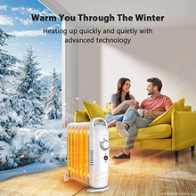 Load image into Gallery viewer, Oil Heater, 700W Air Choice Oil Filled Radiator Heater with Thermostat, Indoor Quiet Heater Heat Up 120 Square Feet quickly, Automatic Power-off and Durable Radiator Heater
