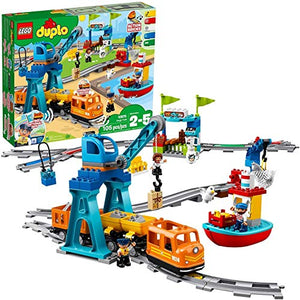 LEGO DUPLO Cargo Train 10875 Battery-Operated Building Blocks Set, Best Engineering and STEM Toy for Toddlers (105 Pieces)