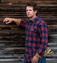 Load image into Gallery viewer, Legendary Whitetails Men's Standard Buck Camp Flannel Shirt, Cobalt Plaid, Medium
