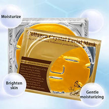 Load image into Gallery viewer, Collagen Facial Masks (10-Pc) - Vegan Gold Facial Mask - Anti Aging,Puffiness, Moisturizing, Deep Tissue Rejuvenation and Hydrates Skin
