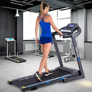 Goplus 2.25HP Electric Folding Treadmill with Incline, with Display and 12 Built-in Workout Programs, Walking Running Jogging Fitness Machine for Home & Gym Cardio Fitness