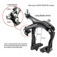 Load image into Gallery viewer, Tektro R559 Bike Bicycle Long Reach Brake Calipers for Old School Road Bike 700C Frames Only 55-73mm Black Rear
