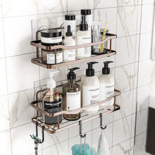 Load image into Gallery viewer, OMAIRA Shower Caddy Shower Organizer Shower Shelf, Adhesive No Drilling Stainless Steel Rustproof Rack, 2 Pack, Bronze
