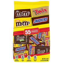 Load image into Gallery viewer, SNICKERS, M&amp;M'S &amp; TWIX Fun Size Chocolate Candy Variety Mix, 31.18-Ounce 55 Piece Bag
