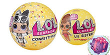 Load image into Gallery viewer, L.O.L. Surprise! Confetti Pop Series 3 Wave 2 with LOL Surprise Lil Sister Series 3 Wave 2 Unwrapping Toy Doll Bundle and Shopkins Gift Sticker
