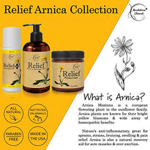 Load image into Gallery viewer, Relief Arnica Cream – Enriched with Lemongrass, Eucalyptus &amp; Rosemary Essential Oils – All Natural Massage Lotion for Sore Muscles &amp; Stiffness. Perfect for Massage Therapy by Brookethorne Naturals
