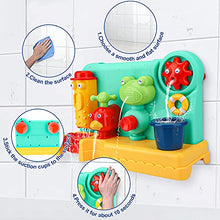 Load image into Gallery viewer, Blasland Baby Bath Toys, Interactive Bathtub Toys for Toddlers Ages 1-3, Fun Gift Water Toys with 2 Strong Suction Cups, Water Wheel, Sprayer, Faucet for Kids Boys and Girls 4 5 6 7 8 Year Old
