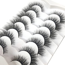 Load image into Gallery viewer, Pooplunch False Eyelashes Wispy Cat Eye Faux Mink Lashes 7 Pairs Natural 8D Fluffy Volume Fake Mink Eyelash Multipack
