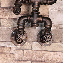 Load image into Gallery viewer, Wen long shop Industrial Vintage Wall Lights Fitting Lamp Water Pipe Wall Sconces Fixture for Home Decor Pub Cafe Hotel Steampunk Style (Rust)
