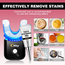 Load image into Gallery viewer, CHICY Teeth Whitening Kit with LED Light Technology Upgrade,Cooperate with New Carbamide Peroxide Teeth Whitening Gel 6X5ml, 5X Faster Than Whitening Strips,Effectively Remove All Kinds of Stain
